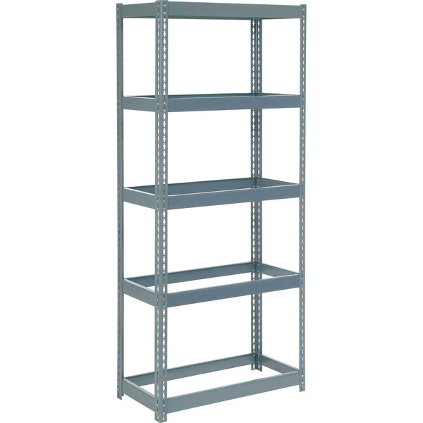 Extra Heavy Duty Shelving 36W x 24D x 60H With 5 Shelves, No Deck, Gray